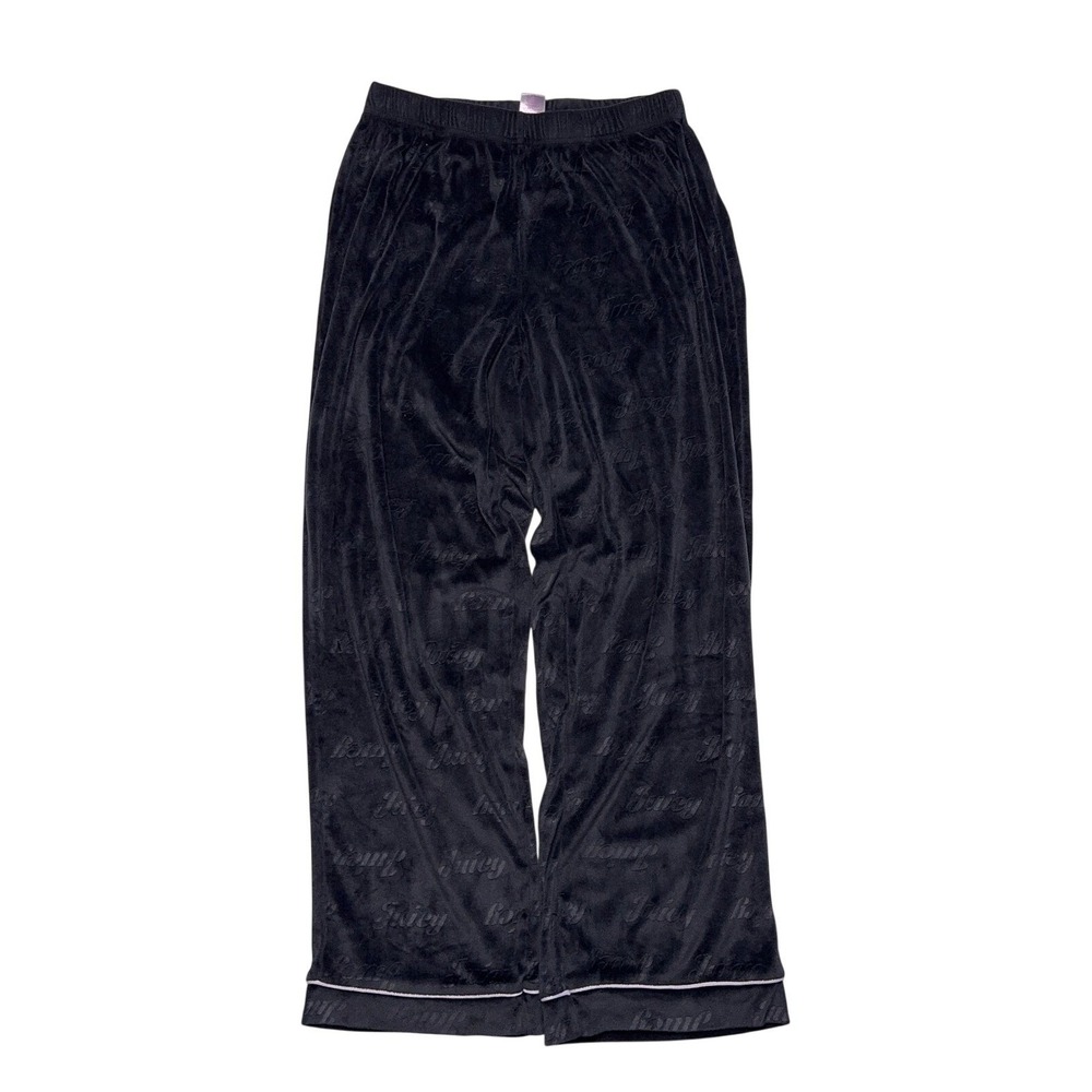 Vintage Juicy Couture Velour Tracksuit Pants Womens Small Blackโ Y2K